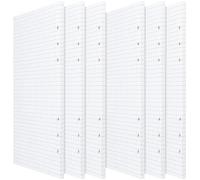 ZEONHEI Lot de 6 paquets de 270 Feuilles A5 Recharge Papier en grid, Quadrillé 6 Trous Vierge Feuillets Mobiles, pour Agenda Filofax A5 Bullet Carnet, Cahier de Voyage, ivoire blanc