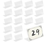 ZEONHEI Lot de 90 mini supports en acrylique transparent pour étiquettes de visite, de prix, de supermarché, de magasin, d'hôtel - 6 x 4 cm