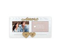 ZEP AMORE 2Q Cadre Photo MARIANNA 2 Photos Blanc Bois 10x15 cm Neuf