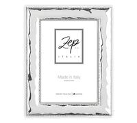 Zep Cadre large blanc de table en argent plaqué pour photo 15 x 20, positionnable horizontalement, plaqué argent. Fabriqué en Italie