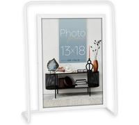 Zep cadre photo Alcamo RT457W blanc 13x18 cm avec finition métallique