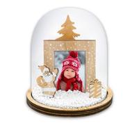 Zep cadre photo cloche de Noël Pavlov CH95H 5x7 cm multicolore aspect bois