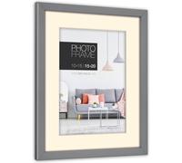 Zep cadre photo Edison Grey gris en bois 13x18 cm avec support et fixation murale