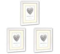 Zep Cadre photo Regent en bois, 10 x 15 cm, blanc (Lot de 3)
