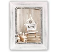 Zep cadre photo SY1268 Athis 15x20 cm en bois blanc vintage