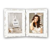 Zep cadre photo SY846 Saint Michel 2x 10x15 cm blanc en bois