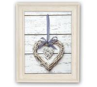 Zep U368W Cadre Photo Bois 15x20 cm Resia Résine, Verre Blanc 25x20x2, 2 cm Blanc