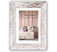 Zep cadre photo V21466 Nelson 6 white wash 10x15 cm en bois vintage blanc