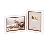 Zep CB486 Caen cadre photo en bois blanc et brun pour photos 10x15 cm