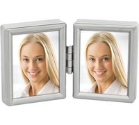 ZEP double mini-cadre 2 photos 3,5x4,5 cm argent brillant
