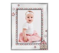 Zep Federico cadre photo rose argenté 10x15 cm avec oursons et étoiles