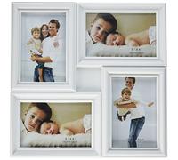 Cadre photo Zep H032W Malaga blanc pour 4x10x15 (31x31) cm avec aspect plastique