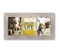 Zep Italia Parana cadre photo triple brun 3x15x20 (52x27) cm aspect bois