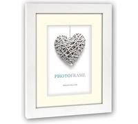 Zep Regent cadre photo en bois blanc pour photos 10x15 cm avec support mural et de table