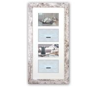 ZEP S.r.l. Nelson 6 4Q Cadre Photo Bois Chabby Chic Blanc 4 x 10 x 15 cm Blanc