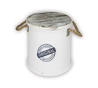 ZEP S.r.l. Pot métal décoratif en métal Blanc Ø 30 x 33 cm