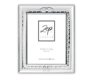zep srl Cadre sol de table en argent plaqué argent pour photo 10 x 15 verticale, plaqué argent Made in Italy