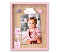 Zep VG446P Ryan Pink Cadre en bois, naturel et rose