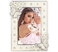 Zep Vivaldi KV3546 cadre photo métallique 10x15 cm avec papillon et strass