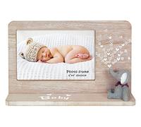 Zep WG6546 Cadre Photo Bois 10x15 cm sur Socle Dumbo Bois Beige, Gris, Blanc 22x14x6 cm G