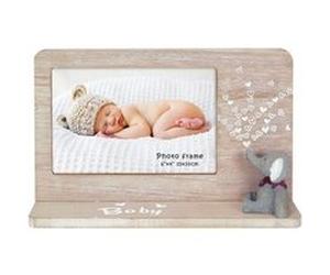Zep WG6546 Cadre Photo Bois 10x15 cm sur Socle Dumbo Bois Beige, Gris, Blanc 22x14x6 cm G