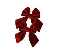 ZEPFJHE 1. Lot de 2 nœuds de Noël en peluche pour sapin, boîtes, cheminées et présentoirs de vacances en velours pour Noël