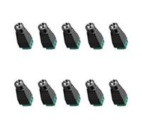 ZEPFJHE 10pcs / Pack DC12V-24V 5.5x2.1mm Plugs Idéal pour La des Systèmes Cable Cabine De Sécurité Tire Ends Barreaux Adaptateur Connecteur d'alimentation