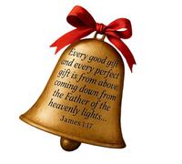 ZEPFJHE 3. Christmas Bible Metal Ornaments Design Résistant Intempéries