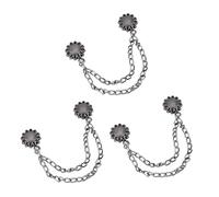 ZEPFJHE 3 PCS Pantalons Clips Fleurs Vêtements Magnétiques Clips Boucles Magnétiques Réglables avec Chaîne pour Décoration en Tissu Boucles De Fleurs avec Épingles De Vêtements Chaîne