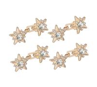 ZEPFJHE 4 Paires Pantalons Étoiles Resserreurs Resserreurs Jeans Détachables Jeans Bouton De Boucle Bouton Non Coudre Requise Épingle Étoile Étoiles Pantalon Boucle Broche