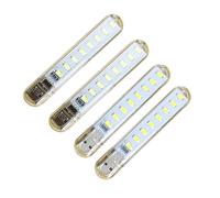 ZEPFJHE 4 pièces Portable LED 5V USB Blanc Chaud Lampe Livre Lecture veilleuse éclairage 7000K Chaud 3000K pour LED veilleuse