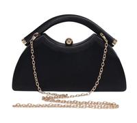 ZEPFJHE à main de soirée Triangle en avec coque rigide, Black | Sangle de chaîne détachable avec fermeture magnétique pour les mariages, les bals, les banquets, les dîners de