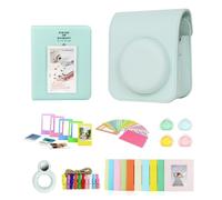 ZEPFJHE Accessoire pour appareil photo 12 avec sac pour appareil photo, objectif selfie, album photo, cadres, autocollants, Vert, Ensemble de bagages