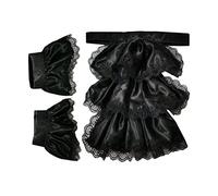 ZEPFJHE Accessoires de Costume de Cosplay unisexe, faux poignets et bord en dentelle, ensemble de collier Jabot colonial en à volants pour fête Steampunk, ensemble Jabot
