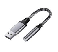 ZEPFJHE Adaptateur Auditif USB À 3 5 Mm Carte Son Externe pour Les Écouteurs Microphones pour Ordinateur Portable PC Largement Utilisé