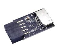 ZEPFJHE Adaptateur d'extension USB 2.0 9 broches femelle vers USB C pour carte mère 2.0 9 broches 2.54