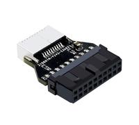 ZEPFJHE Adaptateur USB 3.0 19 broches vers type C 20 broches à angle droit prenant en charge les périphériques USB 2.0 1.1 Gen1/2 et USB de type E