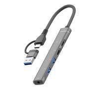 ZEPFJHE Adaptateurs multiports USB C avec transfert de données rapide et 3,5 mm pour accessoires d'ordinateur portable, interfaces multiples, adaptateurs USB C