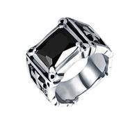 ZEPFJHE Anneaux croisés en oxyde de zirconium style punk unisexe en métal accessoire pour mode gothique et événement formel Noir, Black, Comme décrit, Comme décrit.