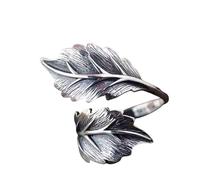 ZEPFJHE Anneaux De Conception Feuilles Réglables Pour Les Femmes Avec Des Détails Complexes Accessoires Doigt Fait À La Main Gift Élégant Pour Son Anneau Feuille En Alliage
