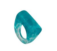 ZEPFJHE Anneaux De Résine Géométrique À La Mode Accessoire À La Mode Pour Les Femmes Et Les Hommes Avec Des Anneaux De Résine Multicolore Élégants Supplémentaires Multiples