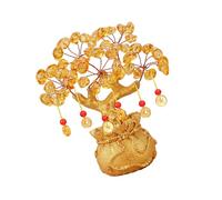 ZEPFJHE Arbre à monnaie en cristal jaune pour Feng Shui porte-bonheur et apportant richesse et énergie positive à n'importe quel espace Décoration d'énergie positive