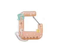 ZEPFJHE Artistic Hollow Carabiner Keychain Styles Anime Cachets Charme De À Filles En Acrylique Crochet Musique Player Design Acrylique Charme