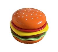 ZEPFJHE Assiettes à hamburger empilables en céramique à 6 couches pour parfaitement hamburgers, fêtes, collations, micro-ondes, plats de service miniatures empilables pour enfants