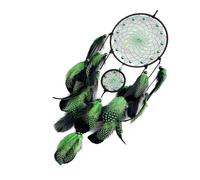 ZEPFJHE Attrape-rêves à Plumes, Ornement Suspendu avec Perles de Nuit, carillons éoliens pour décoration de Voiture ou de Maison, Ornement de Chambre à Coucher