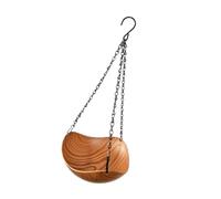 ZEPFJHE Bain d ' Eau pour Oiseaux Suspendu, Pratique, avec chaîne en métal Robuste, idéal pour Cour et terrasse, Petit Bain d ' Oiseaux