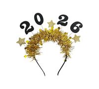 ZEPFJHE Bandeau à paillettes pour le Nouvel An 2026 avec étoiles et guirlandes pour femmes, hommes, enfants, accessoire de fête de vacances