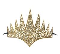 ZEPFJHE Bandeau de luxe avec couronnes dorées réglables pour bal masqué sur le thème des événements événements, bal masqués dorés scintillants avec découpes