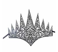 ZEPFJHE Bandeau de luxe avec couronnes dorées réglables pour bal masqué sur le thème des événements événements, bal masqués dorés scintillants avec découpes