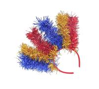 ZEPFJHE Bandeau de Mardi Gras avec guirlandes - Accessoire pour cheveux colorés - Pour bal masqué